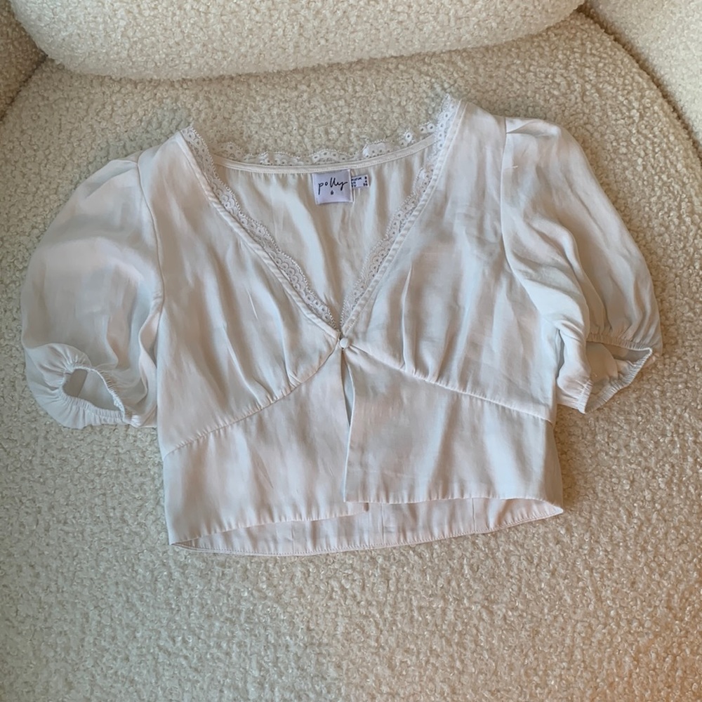 Princess Polly white crop top